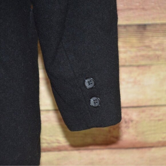 Vintage Forecaster Ladies 9/10 Black Pure Wool Blazer Jacket Career Academia - Picture 7 of 10